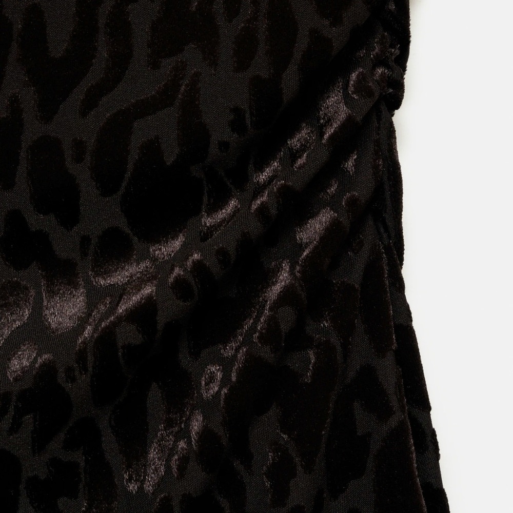 Leopard print, black short dress